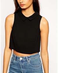 Черный укороченный топ от Asos