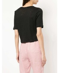 Черный укороченный топ от Venroy