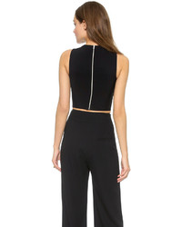 Черный укороченный топ от L'Agence