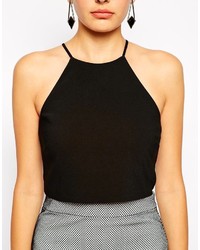 Черный укороченный топ от Bardot