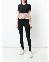 Черный укороченный топ от Paco Rabanne