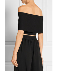 Черный укороченный топ от Rosetta Getty