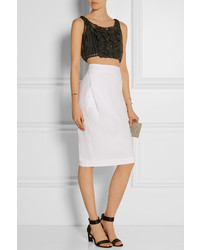 Черный укороченный топ от Miu Miu