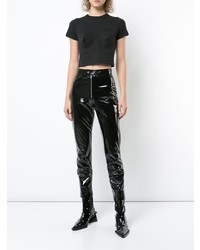 Черный укороченный топ от Dilara Findikoglu