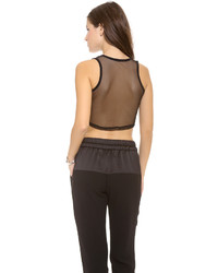 Черный укороченный топ от Lovers + Friends