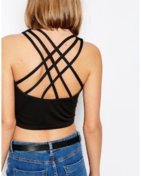 Черный укороченный топ от Daisy Street