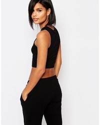 Черный укороченный топ от Vero Moda