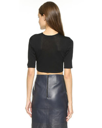 Черный укороченный топ от Dion Lee