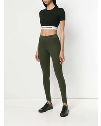 Черный укороченный топ от Paco Rabanne