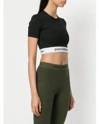 Черный укороченный топ от Paco Rabanne