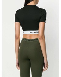 Черный укороченный топ от Paco Rabanne