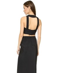 Черный укороченный топ от Jill Stuart