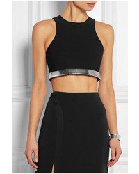 Черный укороченный топ от Thierry Mugler