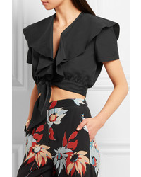 Черный укороченный топ от Temperley London