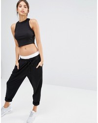 Черный укороченный топ от Missguided