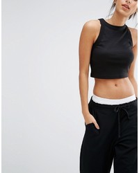 Черный укороченный топ от Missguided