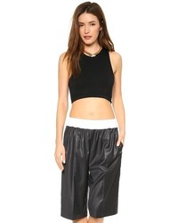 Черный укороченный топ от Riller & Fount