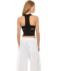 Черный укороченный топ от Ronny Kobo