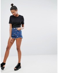 Черный укороченный топ от Monki