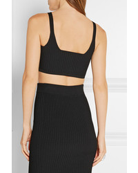 Черный укороченный топ от Alexander Wang