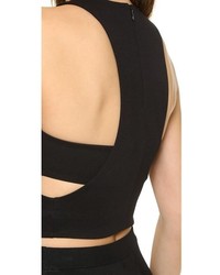 Черный укороченный топ от Alexander Wang