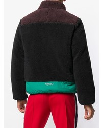 Мужской черный флисовый свитер на молнии от Kenzo