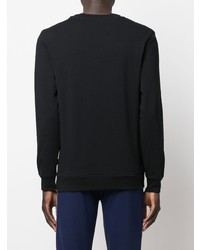 Мужской черный флисовый свитшот с вышивкой от Moschino