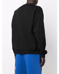 Мужской черный флисовый свитшот с принтом от Moschino