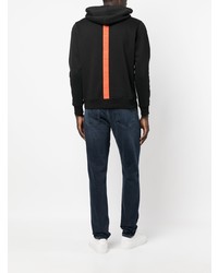 Мужской черный флисовый худи с вышивкой от Calvin Klein Jeans