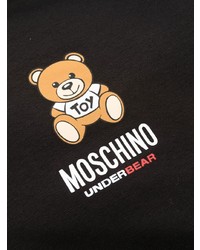 Мужской черный флисовый худи от Moschino