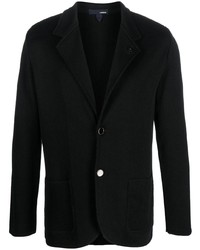 Мужской черный хлопковый вязаный пиджак от Lardini
