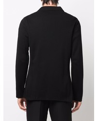 Мужской черный хлопковый двубортный пиджак от Lardini