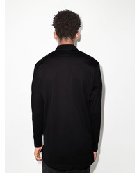 Мужской черный хлопковый двубортный пиджак от Yohji Yamamoto
