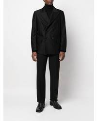 Мужской черный хлопковый двубортный пиджак от Tom Ford
