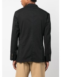 Мужской черный хлопковый двубортный пиджак от Drumohr