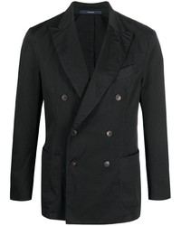 Мужской черный хлопковый двубортный пиджак от Drumohr