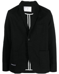 Мужской черный хлопковый пиджак с вышивкой от Societe Anonyme