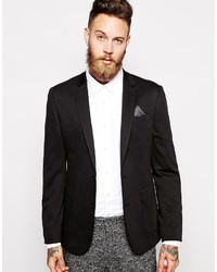 Мужской черный хлопковый пиджак от Asos