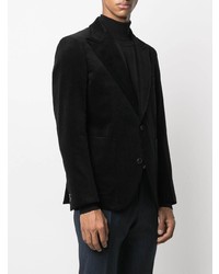 Мужской черный хлопковый пиджак от Emporio Armani