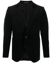 Мужской черный хлопковый пиджак от Emporio Armani