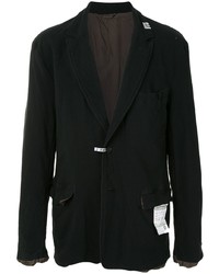 Мужской черный хлопковый пиджак от Maison Mihara Yasuhiro