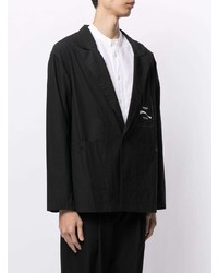 Мужской черный хлопковый пиджак от Yoshiokubo