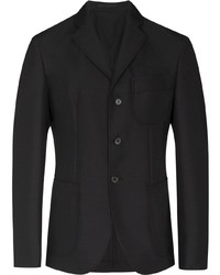 Мужской черный хлопковый пиджак от Versace