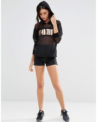 Женский черный худи в сеточку от Puma