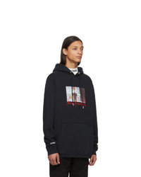 Мужской черный худи с вышивкой от Heron Preston