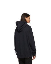 Мужской черный худи с вышивкой от Heron Preston