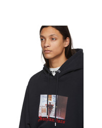 Мужской черный худи с вышивкой от Heron Preston