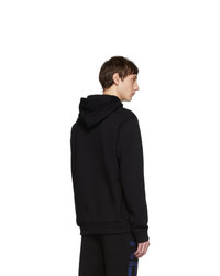 Мужской черный худи с вышивкой от Kenzo