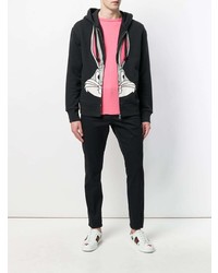 Мужской черный худи с вышивкой от Gucci