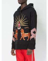 Мужской черный худи с вышивкой от Gucci